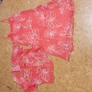Believe Pink Summer Party Dress & Overblouse Size 12